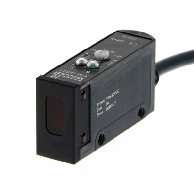 Omron Photolelectric Sensor, Retroreflective, 2M, DC, 3-Wire, NPN, Horizontal, 2M cable 453685328219